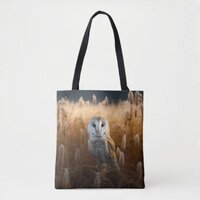 Barn Owl in field Tote Bag