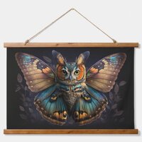 Great Horned Butterflowl Hanging Tapestry