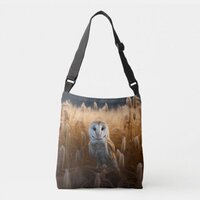 Barn Owl in field Crossbody Bag