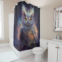 Ethereal Spirit Owl Shower Curtain