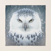 Snowy Owl Ice Stare Scarf