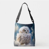 Fluffy Cloud Baby Owl Crossbody Bag