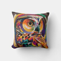 Pop Art Owl #1 Throw Pillow